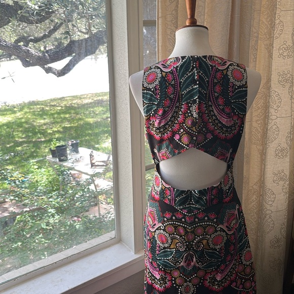 Boden Pink and Blue Halter Cut Out Maxi Dress - Picture 4 of 4